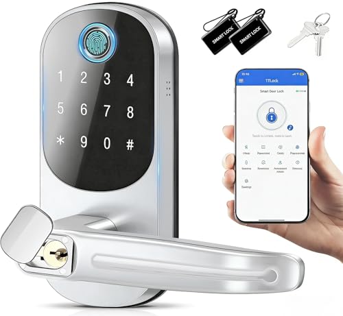 TEKXDD Silver Smart Lock - Electronic Door…