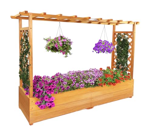 WUTUSENT 74inch Raised Garden Bed with Arch…