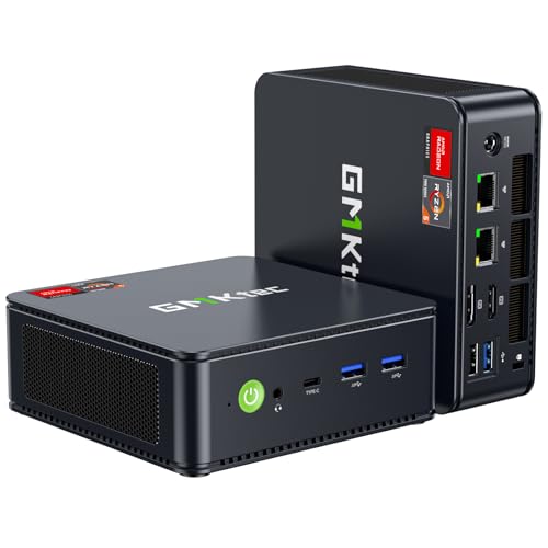 GMKtec Gaming Mini PC AMD Ryzen 7640HS (Turbo 5.0GHz) 32GB Dual DDR5 512GB SSD 2.5G Dual NIC LAN WiFi 6E BT5.2 Desktop Computers Office USB4, Triple 4K Display M6 Ultra