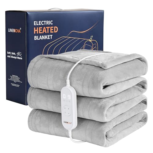 LINENOVA Electric Blanket Heated Throw…