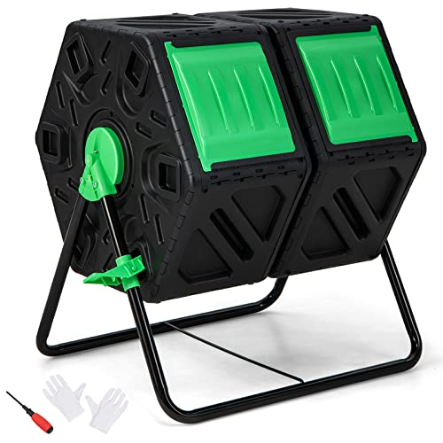 Costway 130L Garden Composting Tumbler Dual