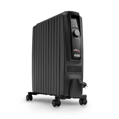 De'Longhi Dragon 4 Pro TRDX41024EG 2400W Oil Column Heater with Timer, Grey