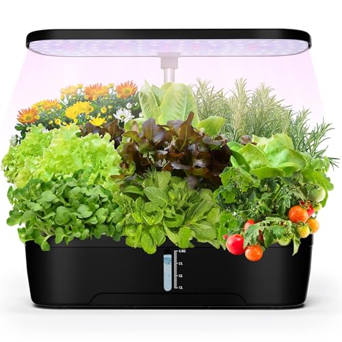 LYCENXI 12-Pod Indoor Hydroponic Garden, 4L
