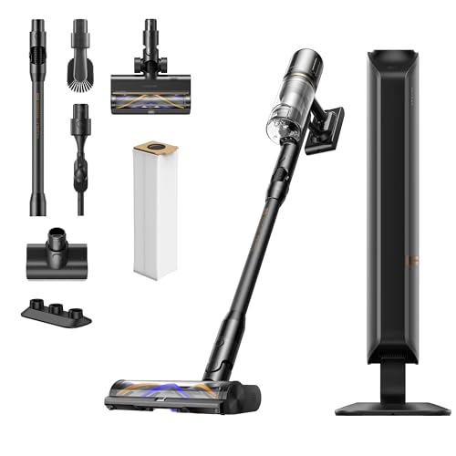 Dreame X3 Station Cordless Vacuum Cleaner, 210AW Suction, 3L Auto-Empty Hub | Tangle-Free, Up to 90 Min Runtime, Smart Detection, 90° Foldable Tube, H14 HEPA, Lightweight 1.6kg Design, Black