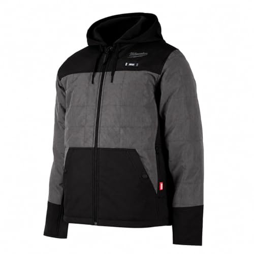 Milwaukee M12HPJGREY0M 12V Li-ion Cordless AXIS™ Grey Heated Jacket (MEDIUM) - Skin Only
