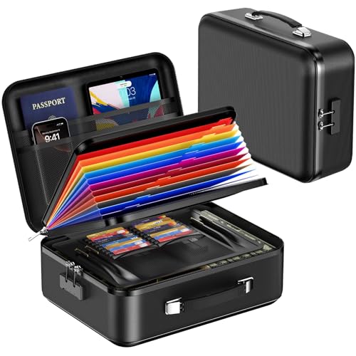 LYCENXI Fireproof Document Box with Lock