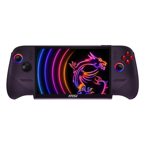 MSI Claw 8 EX AI+ CG3EM-010AU Handheld, 8" FHD+ 120Hz Touchscreen Display, Intel Arc G3 Extreme Processor, 32GB LPDDR5x RAM, 1TB SSD, Windows 11, Void Purple