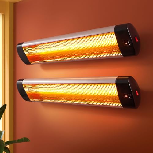 Devanti 2PCS Electric Radiant Strip Heater Outdoor Indoor Patio Infrared Heaters 3000W