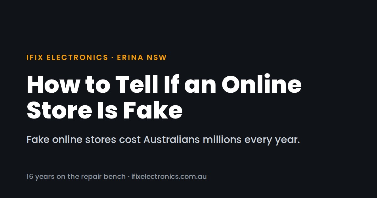 iFix article on how to tell if an online store is fake