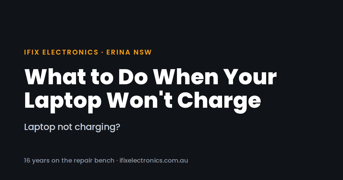 iFix article on what to do when a laptop will not charge